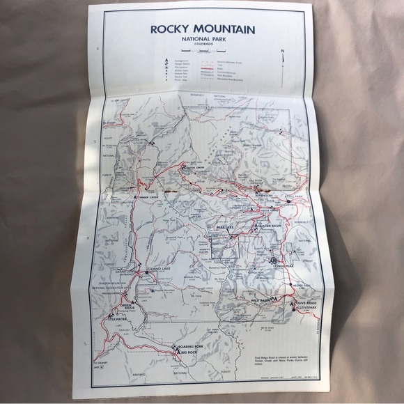 Rocky Mountain National Park Colorado Brochure Map 1967 Activities Program - Picture 5 of 7